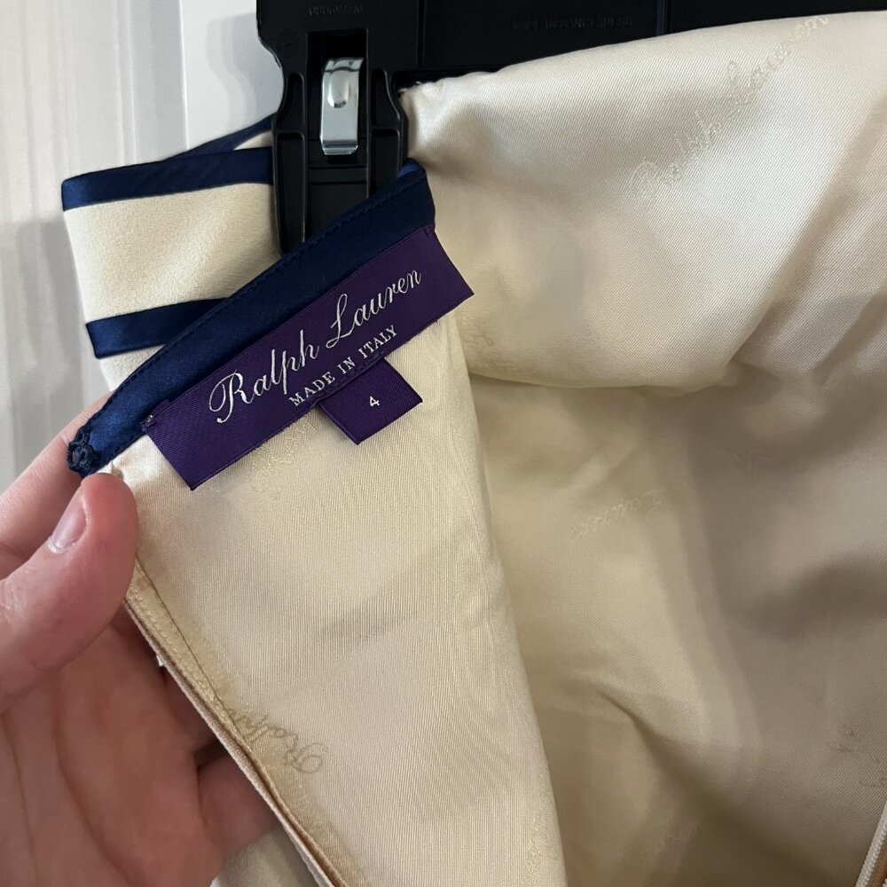 Ralph Lauren Purple Label Strapless Ivory Dress - Picture 4 of 4